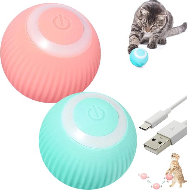 Cat toys teaser cat stick cat self high boredom intelligent electric teaser ball pet automatic rolling ball cat supplies