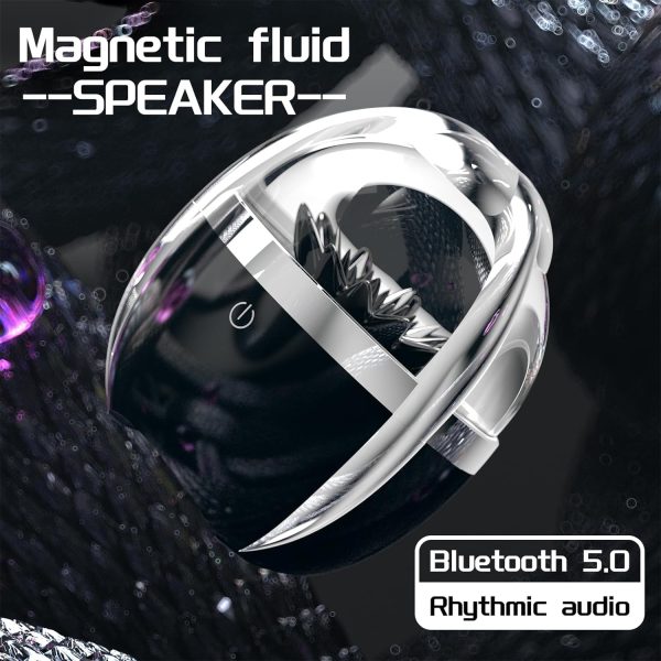 Ferrofluid Speaker - Music Comes to Life with Dancing Ferrofluid, Bluetooth 5.0 Wireless Speaker, and 4-Color Customizable Lights - 画像 (3)